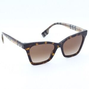 Burberry Elsa Sunglasses B4346 Cat Eye‎ Tortoiseshell Havana Novacheck Plaid